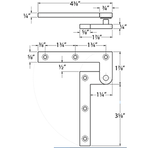 4-3/8" Pivot Door Hinge