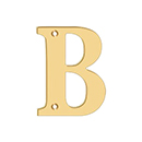 House Letter B - Solid Brass