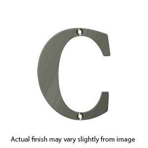 House Letter C - Solid Brass