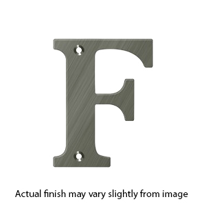 House Letter F - Solid Brass