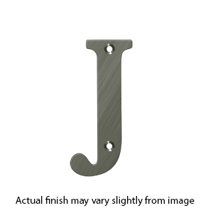House Letter J - Solid Brass