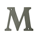 House Letter M - Solid Brass