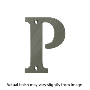 House Letter P - Solid Brass