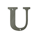 House Letter U - Solid Brass