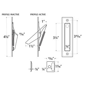 Modern Pocket Door Jamb Bolt