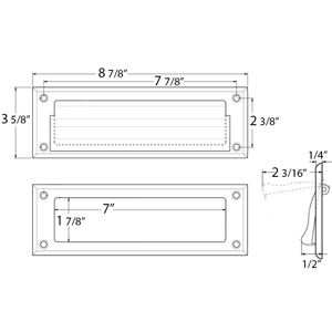 8 7/8" Standard Mail Slot