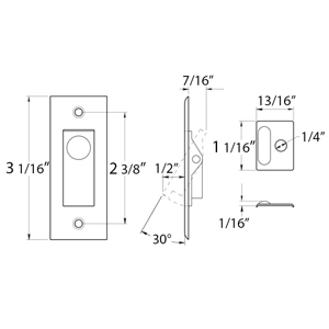 Pocket Door Bolt/ Jamb Bolt