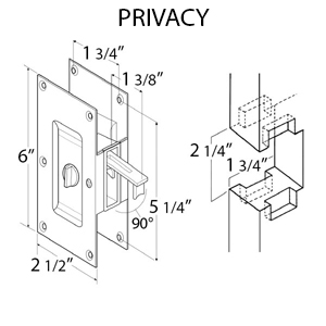 Decorative Pocket Lock - Passage & Privacy