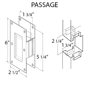 Decorative Pocket Lock - Passage & Privacy