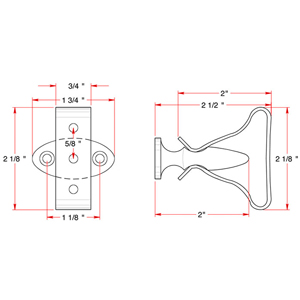 Shutter Door Holder - 2.75"