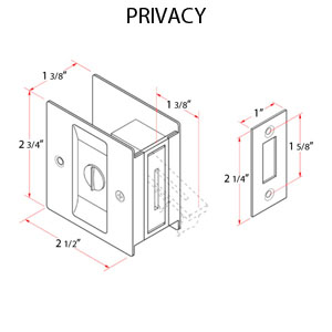 Sliding Door Pocket Lock - Passage & Privacy