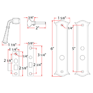 Screen & Storm Door Latch - Classic Mortise Lock