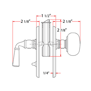 Screen & Storm Door Latch - Rectangular Tubular Lock