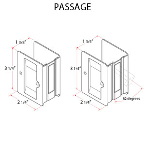 Heavy Duty Pocket Lock - Passage & Privacy