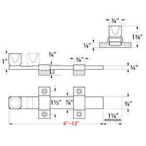 Heavy Duty Security Bolt