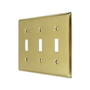 Beveled Edge - Triple Toggle Switch Plate