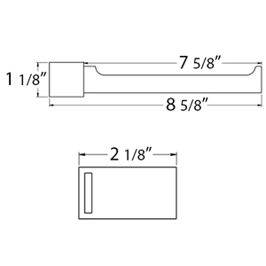 ZA2001 - Modern - Single Post Tissue Holder