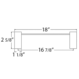 ZA2002/18 - Modern - 18" Towel Bar