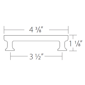 86422 - Art Deco - 3.5" Cabinet Pull