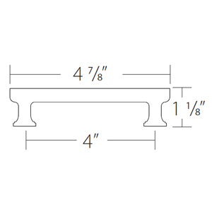 86423 - Art Deco - 4" Cabinet Pull