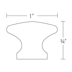 86038 - Arts & Crafts - 1" Square Dimpled Knob