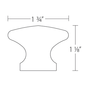 86212 - Arts & Crafts - 1.75" Square Dimpled Knob