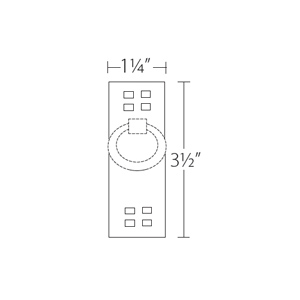 86042 - Arts & Crafts - Hammered Vertical Ring Pull