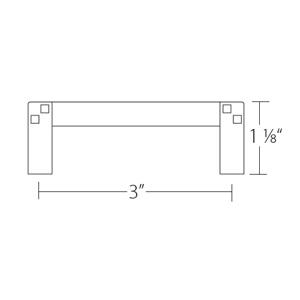 86043 - Arts & Crafts - 3" Mortise & Tenon Pull