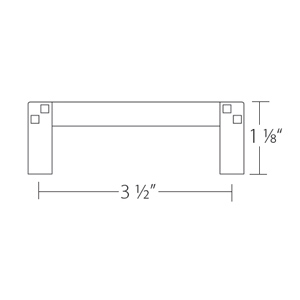 86044 - Arts & Crafts - 3.5" Mortise & Tenon Pull