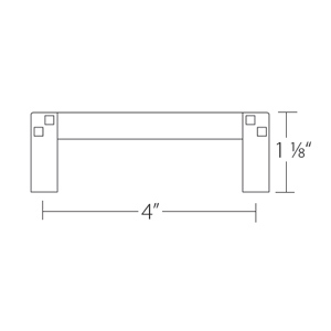 86045 - Arts & Crafts - 4" Mortise & Tenon Pull