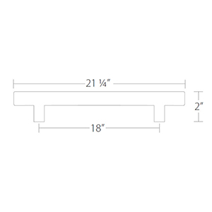 86352 - Contemporary Brass - 18" Bar Appliance Pull