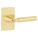 Emtek - Knurled Door Keyed Lever L-Square Lockset