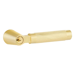 Emtek - Knurled Door Keyed Lever L-Square Lockset