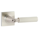 Emtek - Straight Knurled Door Keyed Lever L-Square Lockset