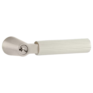 Emtek - Straight Knurled Door Keyed Lever L-Square Lockset
