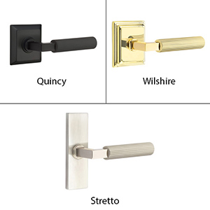 Emtek - Straight Knurled L-Square Door Lever