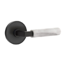 Emtek - White Marble L-Square Door Lever