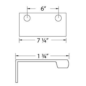 87120 - 6"cc Contemporary Edge Pull