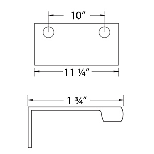 87140 - 10"cc Contemporary Edge Pull