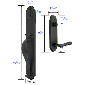 Emtek - Greeley Tubular Right-Hand Lever Entrance Set