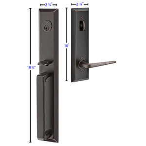 Emtek - Heritage Full Length Tubular Knob Entrance Set