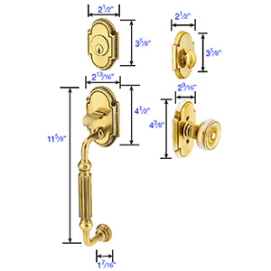 Emtek - Knoxville Tubular Left-Hand Lever Entrance Set