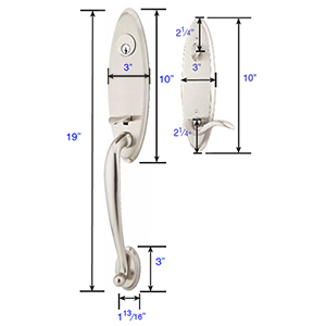 Emtek - Marietta Tubular Left-Hand Lever Entrance Set