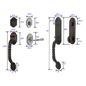 Emtek - San Carlos Tubular Right-Hand Lever Entrance Set