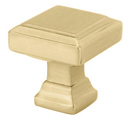 86296 - Geometric Brass - 1 5/8" Square Knob