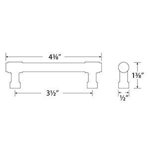 86686 - Industrial Modern - Jasper 3.5" Pull