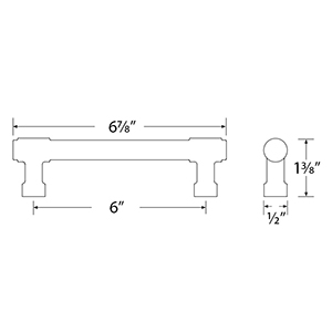 86689 - Industrial Modern - Jasper 6" Pull