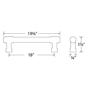 86694 - Industrial Modern - Jasper 18" Appliance Pull