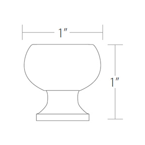 86314 - Mid Century Modern - 1" Atomic Knob