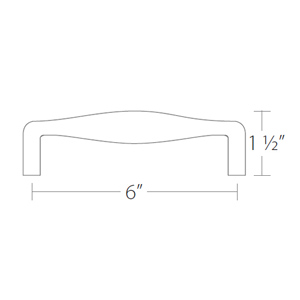 86312 - Mid Century Modern - 6" Dane Pull